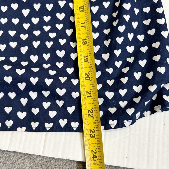 Draper James Blue White Hearts Cloister Blouse Size 8 Flutter Sleeves - Picture 15 of 16